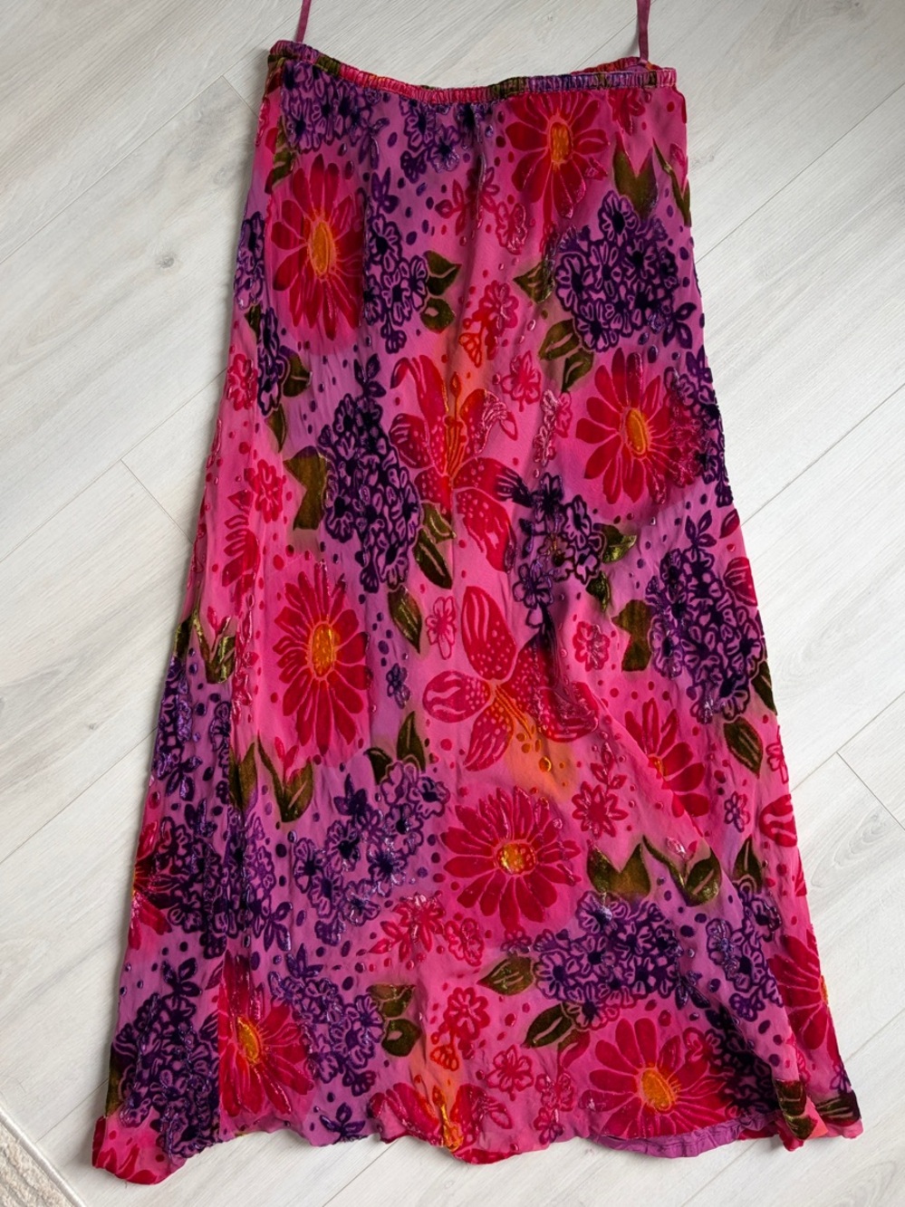 Watercolour Multicolour Maxi Skirt